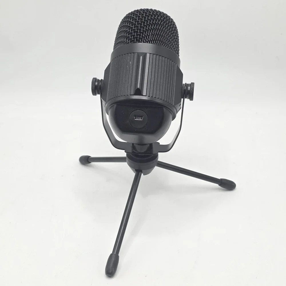 Unbranded Desktop USB Microphone Black Tripod Stand Retro Gaming Podcast Mic